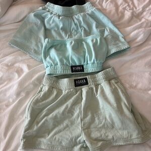 Women's Light Green Athletic Shorts